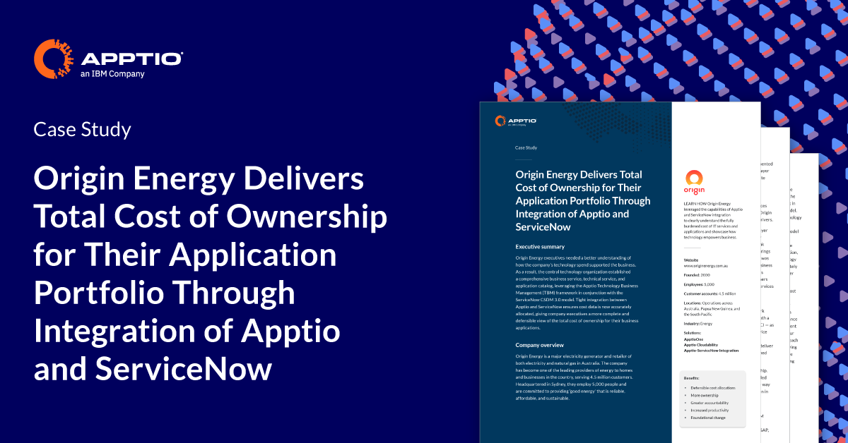 Origin Energy Delivers Total Cost of Ownership for Their Application