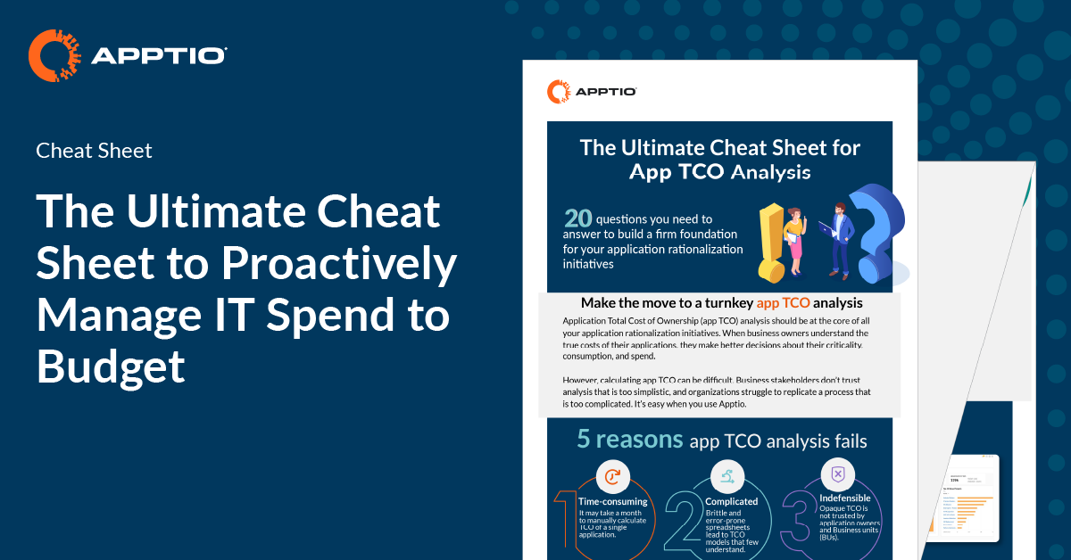 Application TCO Analysis The Ultimate Cheat Sheet Apptio, 45 OFF